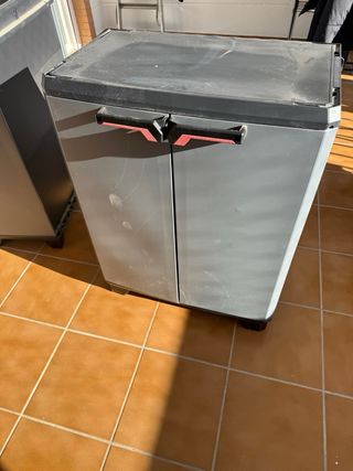 Armario de Terraza en Resina Negro Gris