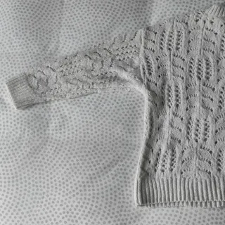 Jersey Mango Blanco Calado