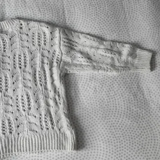 Jersey Mango Blanco Calado