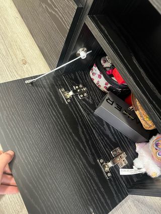 Mueble TV 200cm Negro/Marrón