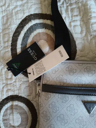 Bandolera Guess Original Beige/Gris