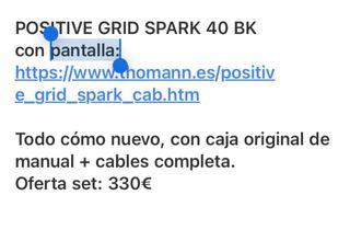 Pantalla Spark Positive Grid