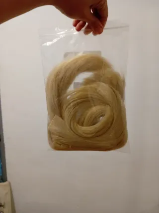 Mechones peluca rubia