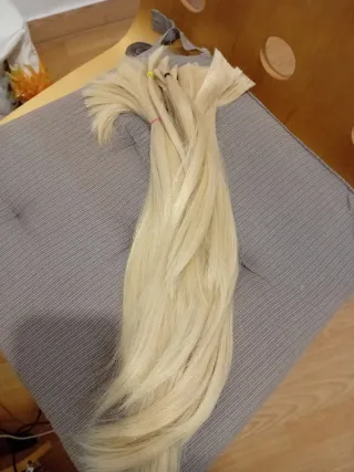 Mechones peluca rubia