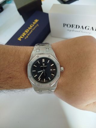 Reloj Poedagar Oak Negro 42 mm – Estreno Total