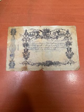 1000 REALES DE VELLÓN BILLETE BANCO DE CÁDIZ 1556