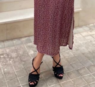 Tacones Zara Negro Plataforma