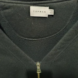 Felpa uomo TOPMAN nera con zip