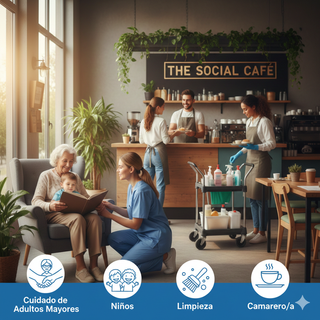 CUIDADORA, NIÑERA, LIMPIEZA POR HORAS,CAMARERA ETC