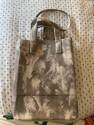 Bolso Zara Tie-Dye Gris y Blanco