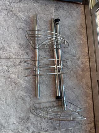 Estantería de baño metálica 3 niveles