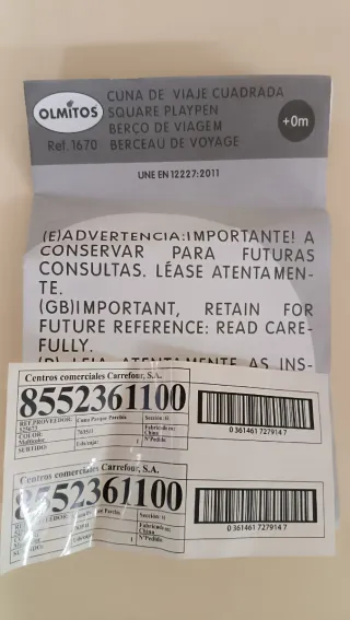 Parque-cuna plegable