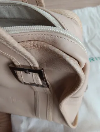 Bolso piel Roberto Verino beige