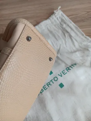 Bolso piel Roberto Verino beige