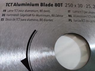 Disco circular corte Aluminio 250mm 80T
