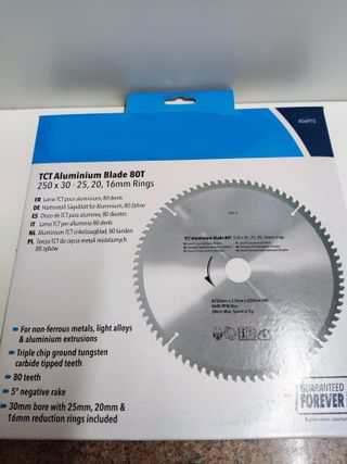 Disco circular corte Aluminio 250mm 80T