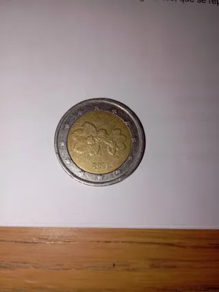 Moneda 2€ Flores 2001 Colección error de acuñación