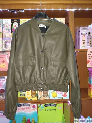 Chaqueta K STAR polipiel verde militar