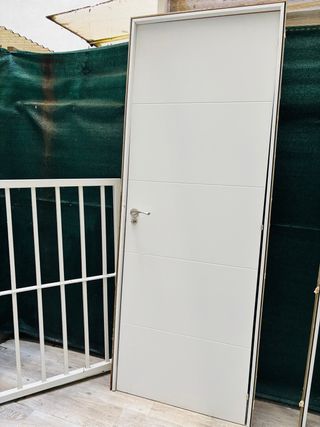 Dos Puertas de Interior Block Lacadas Blanco