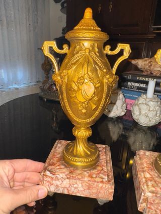 Par de Ânforas Douradas