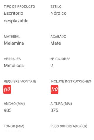 Escritorio Desplazable - Blanco y Roble