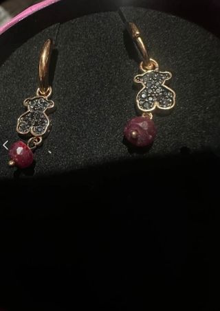 Pendientes Tous Oro Rosa 18kt Osito Negro
