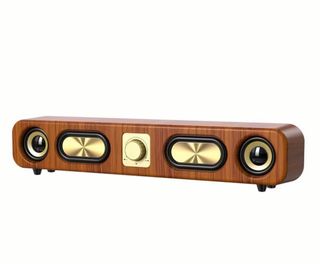 Altavoz estilo clásico verde y dorado