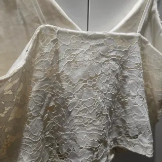 Zara Top Renda Branco