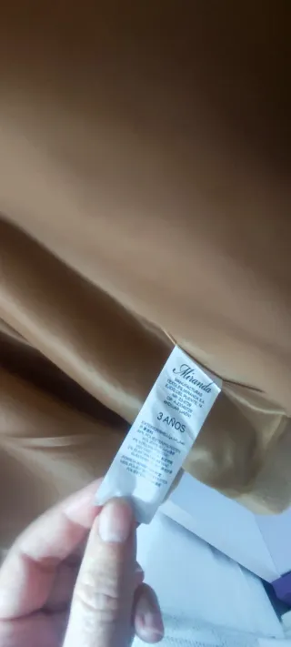 Abrigo paño niña Miranda color camel