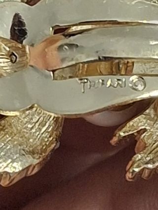 Pendientes vintage dorados con perlas