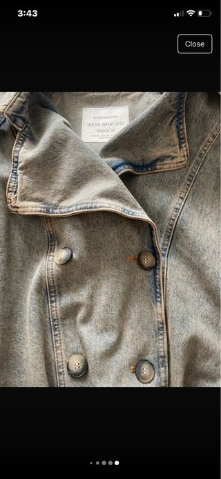 Chaqueta vaquera Stradivarius tipo gabardina