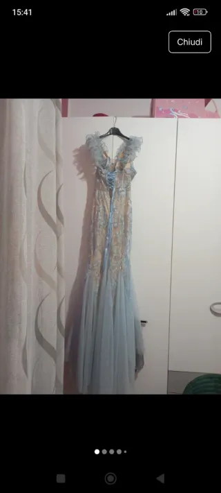 Abito da cerimonia o 18° azzurro e nude