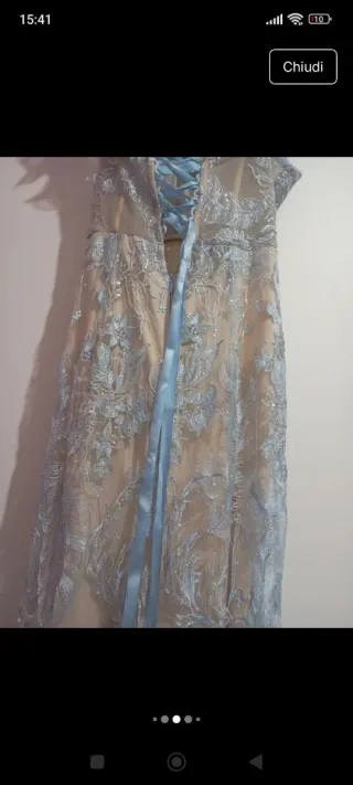 Abito da cerimonia o 18° azzurro e nude