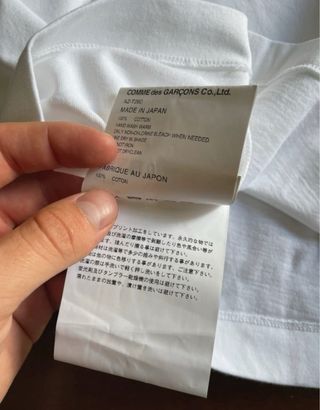 Camiseta Comme des Garçons Play Blanca Manga Larga