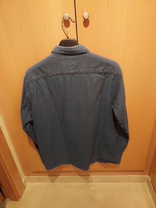 Camisa vaquera hombre azul