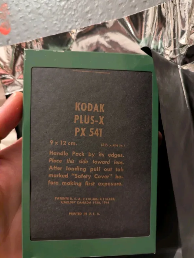 Rare Large Format Sheet Film Plus X (4x5)