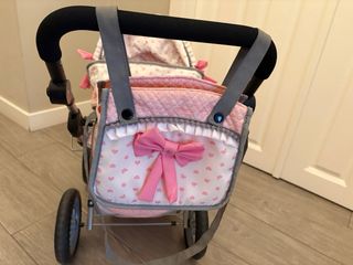 Cochecito de juguete capota rosa