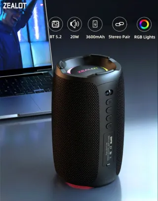 Altavoz Zealot BT 5.2 20W RGB