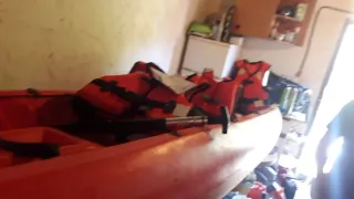 Kayak 3 plazas con accesorios