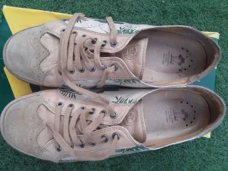 Zapatos Panama Jack Piel Beige y Verde