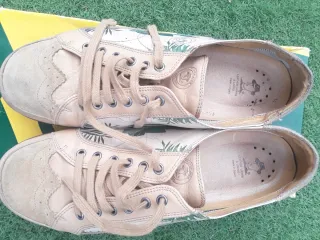 Zapatos Panama Jack Piel Beige y Verde