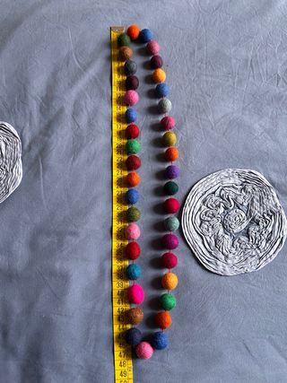 Collar Bolas Lana Multicolor