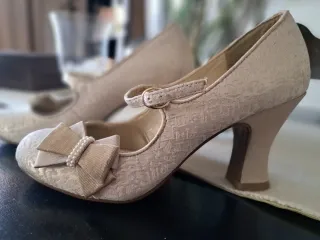 Zapatos de Novia Dorados y Blancos