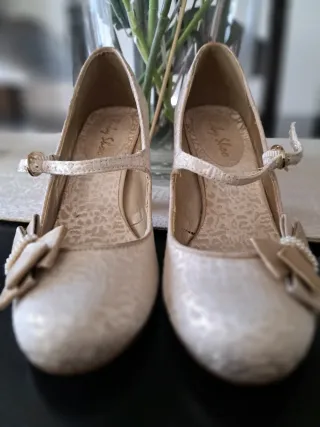 Zapatos de Novia Dorados y Blancos