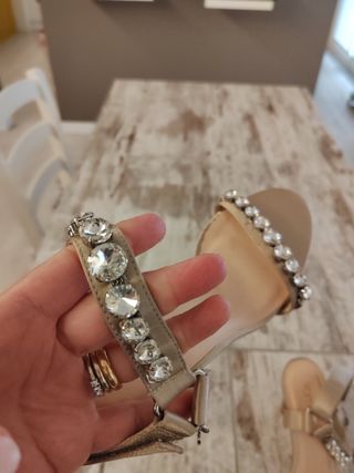 Sandali Yamamay raso oro strass 38