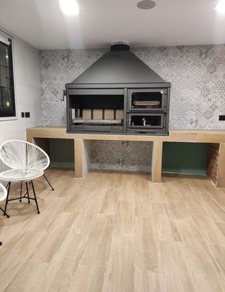 Parrilla Barbacoa Metal y Piedra