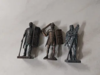 KINDER Set 3 Soldatini Romani Bronzo ANNI 80