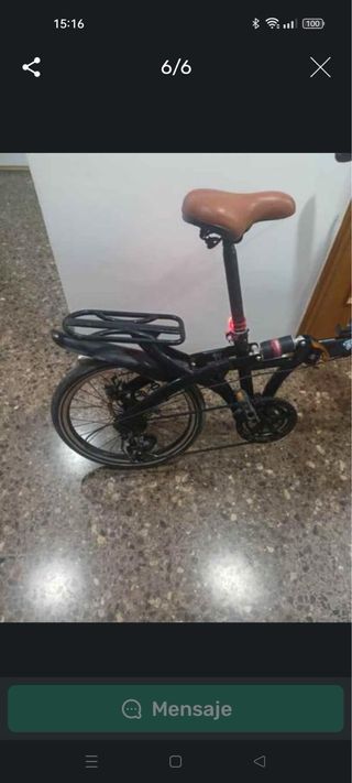 Bicicleta Plegable Negra