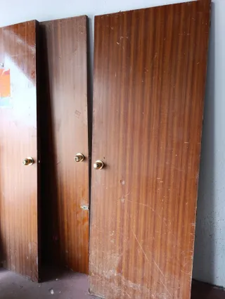 Puertas antiguas de madera y cristal