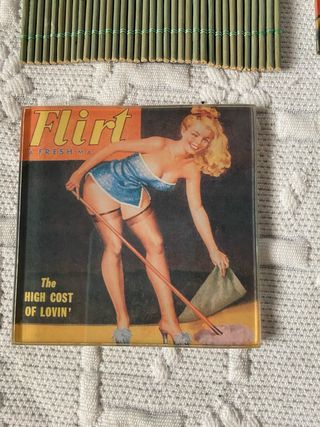 Conjunto Posavasos Flirt Londres. De cristal.